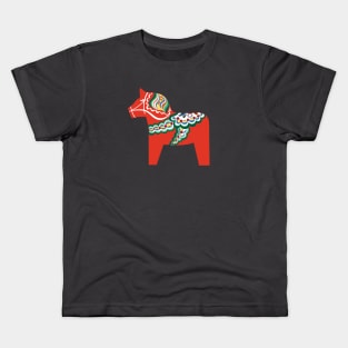 Swedish Dala Horse Kids T-Shirt